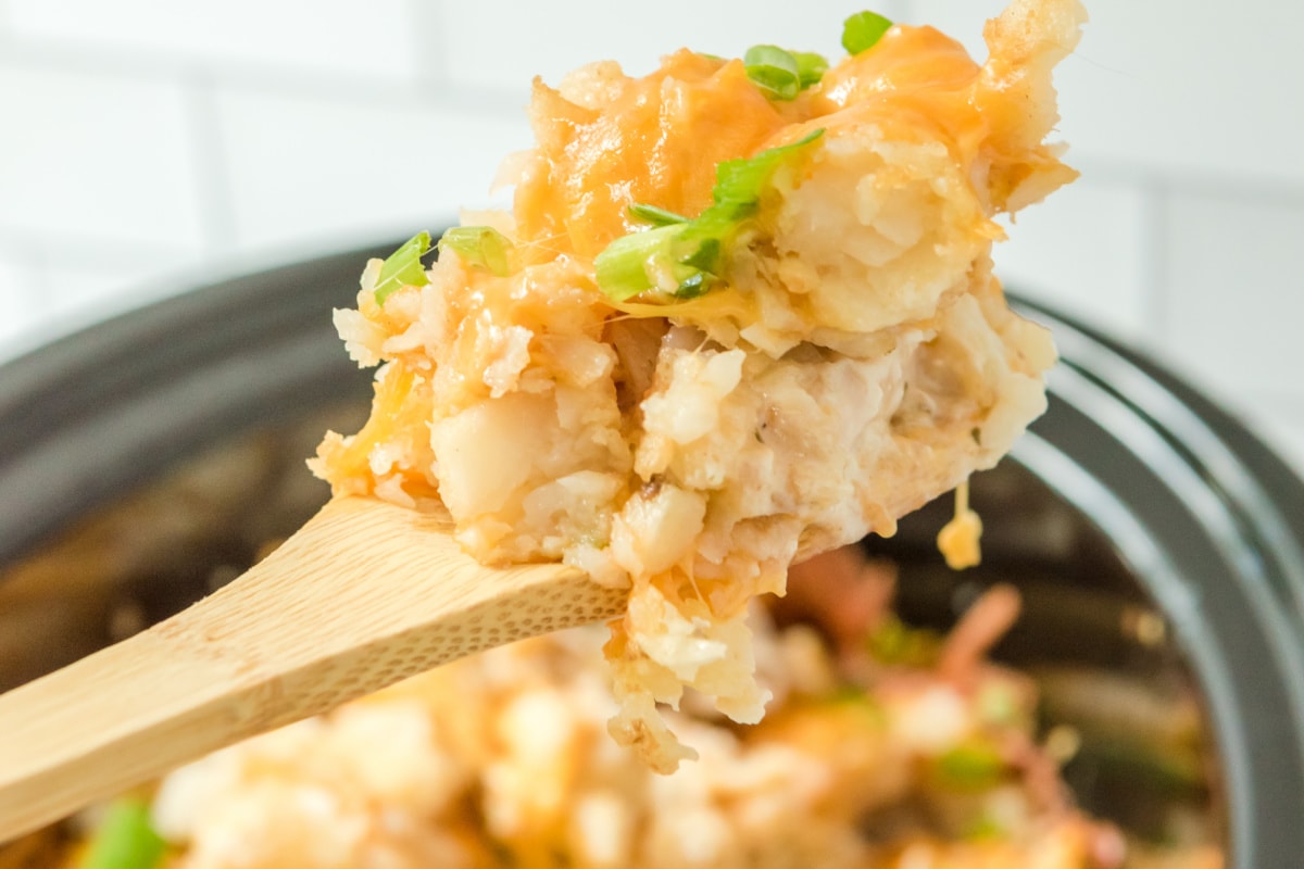Slow Cooker Chicken Bacon Ranch Tater Tot Casserole Kitchen Divas