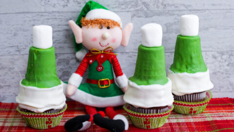Elf Hat Cupcakes - Kitchen Divas