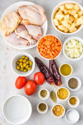 Overhead photo of all the ingredients.