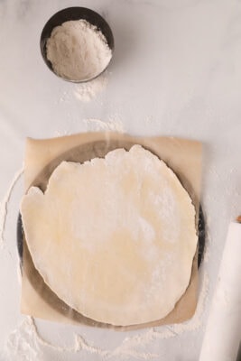 Second dough rolled and placed onto parchment paper.