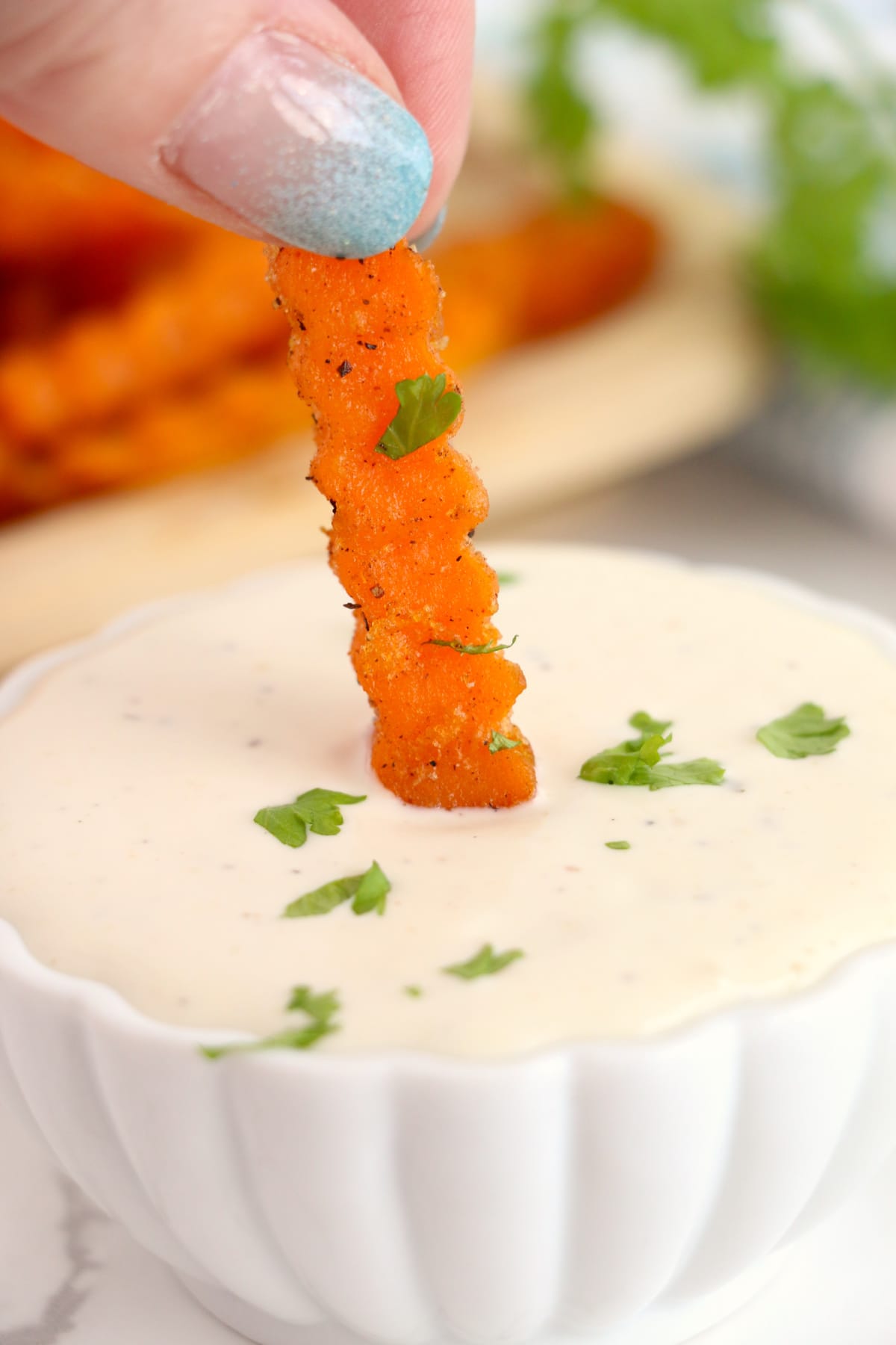 Frozen Sweet Potato Fries in Air Fryer Kitchen Divas