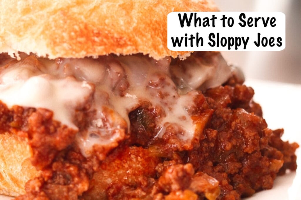 Closeup shot of sloppy joe on plate