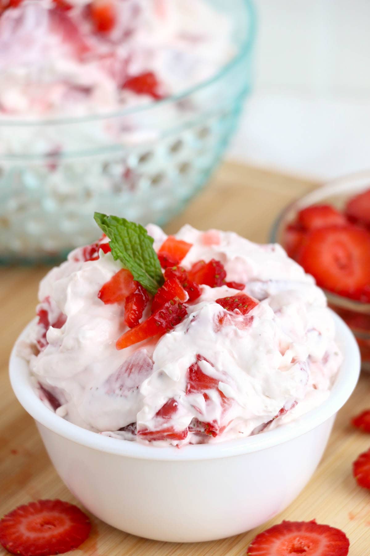 Strawberry Cheesecake Fluff Salad - Kitchen Divas