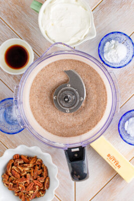 ingredients blended together in food processor.