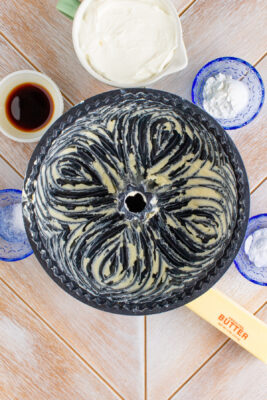 bundt pan greased with butter