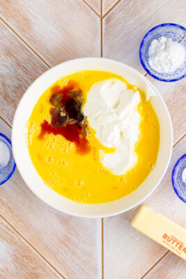 wet ingredients in a bowl