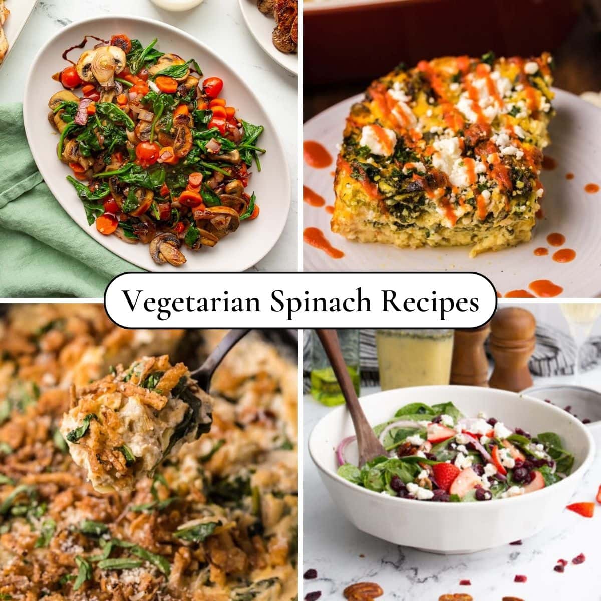 Vegetarian Spinach Recipes - Kitchen Divas