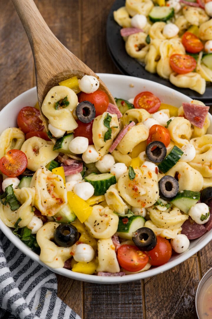 Mediterranean Tortellini Caprese Salad (Costco Copycat) Kitchen Divas
