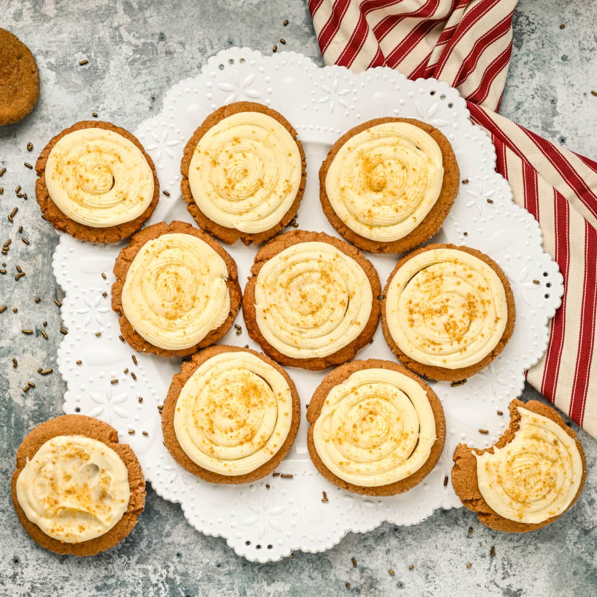 a batch of Iced Gingerbread Cookies