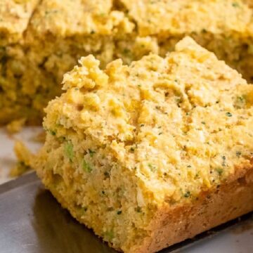A slice of cornbread.