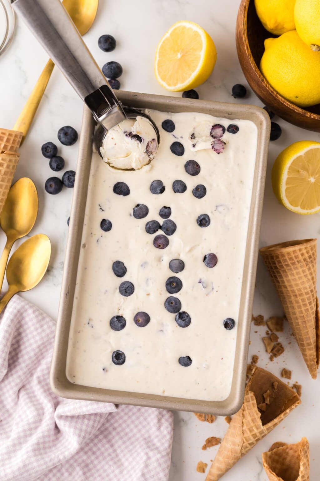 Lemon Blueberry Ice Cream - Kitchen Divas