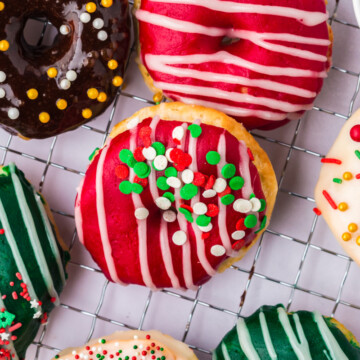 A platter full of donuts.
