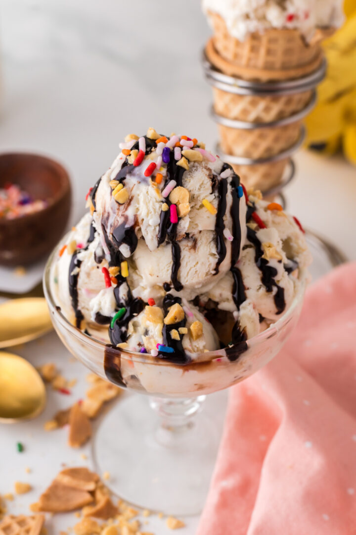 View of Homemade Banana Ice Cream - Kitchen Divas