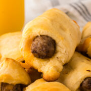 Sausage Crescent Rolls on a plate.