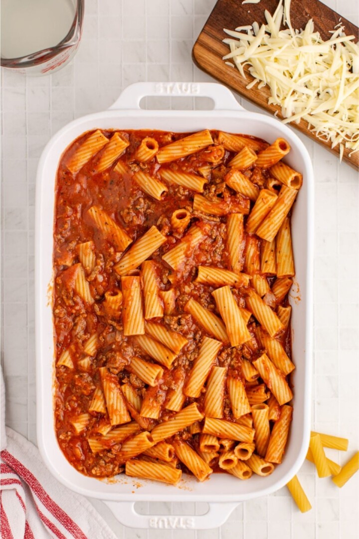 Cook Rigatoni Easy Baked Rigatoni - Kitchen Divas
