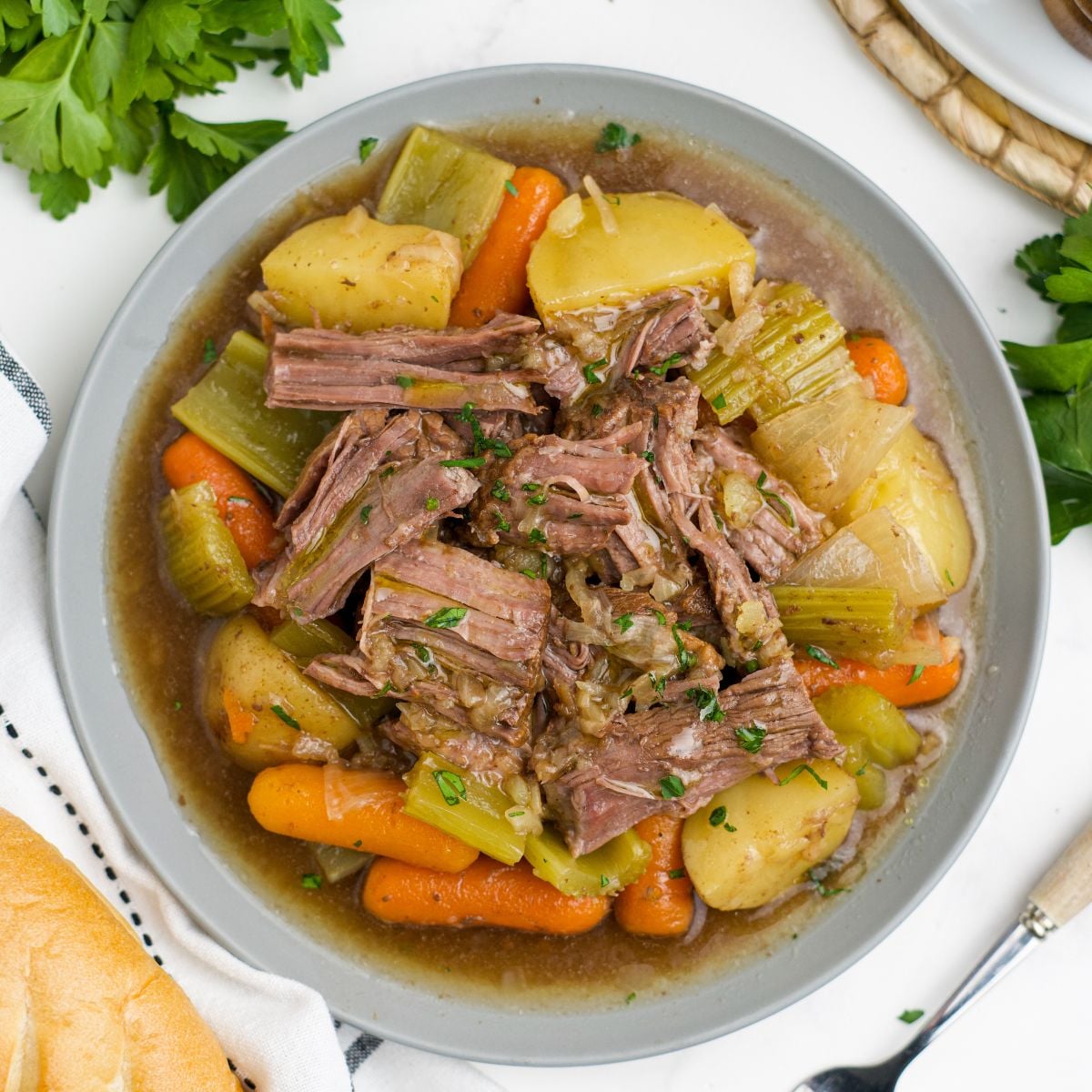 Slow Cooker Pot Roast with Onion Soup Mix