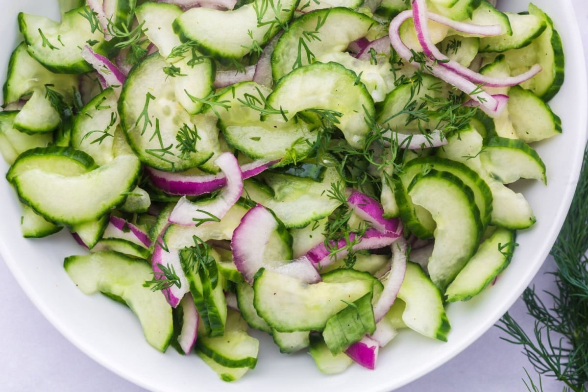 A bowlful of salad.