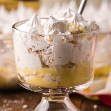No bake banana pudding cheesecake in a bowl.