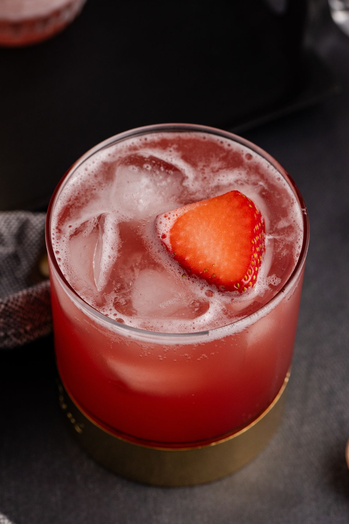 A drink on table.