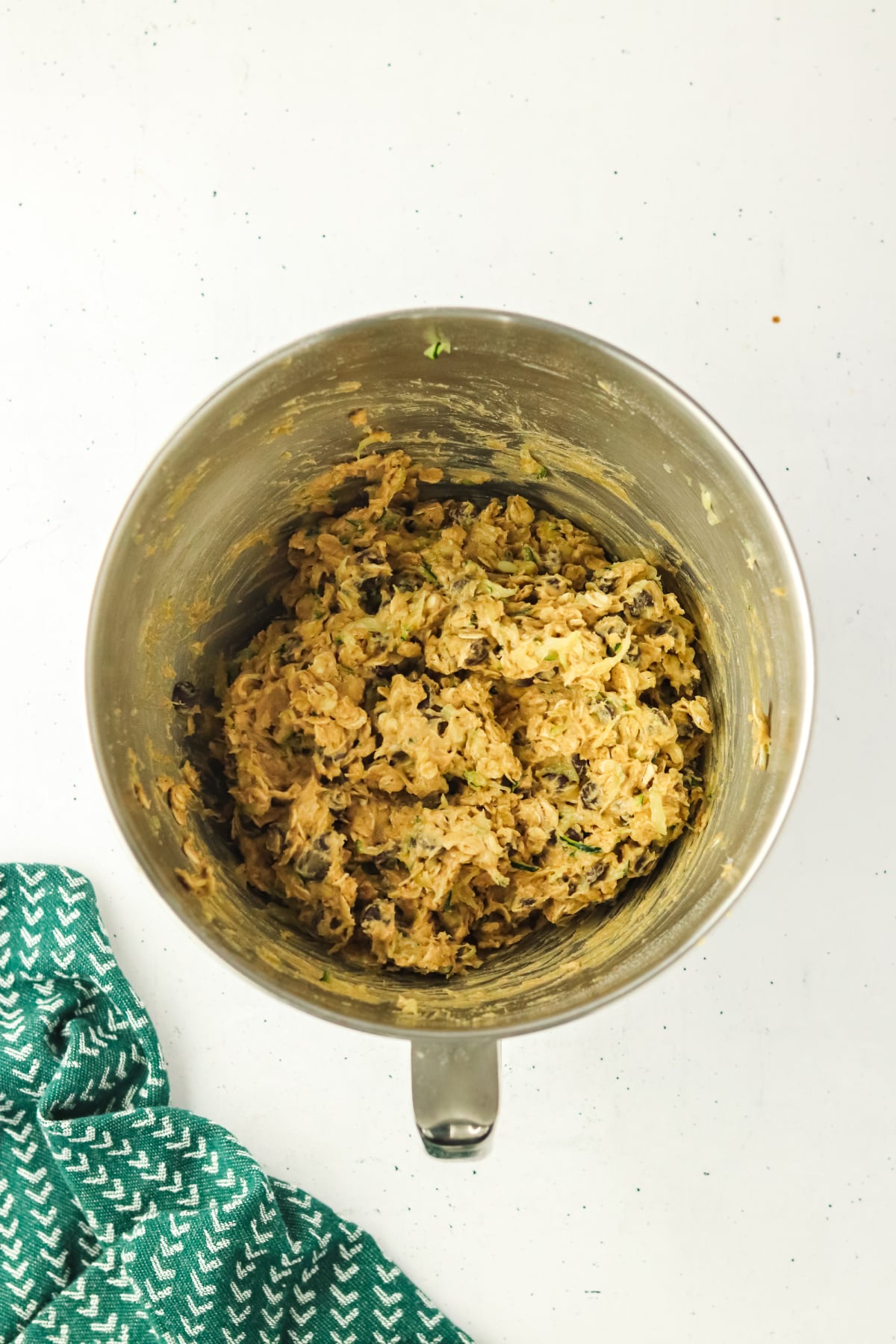 All the ingredients mixed together in the bowl.