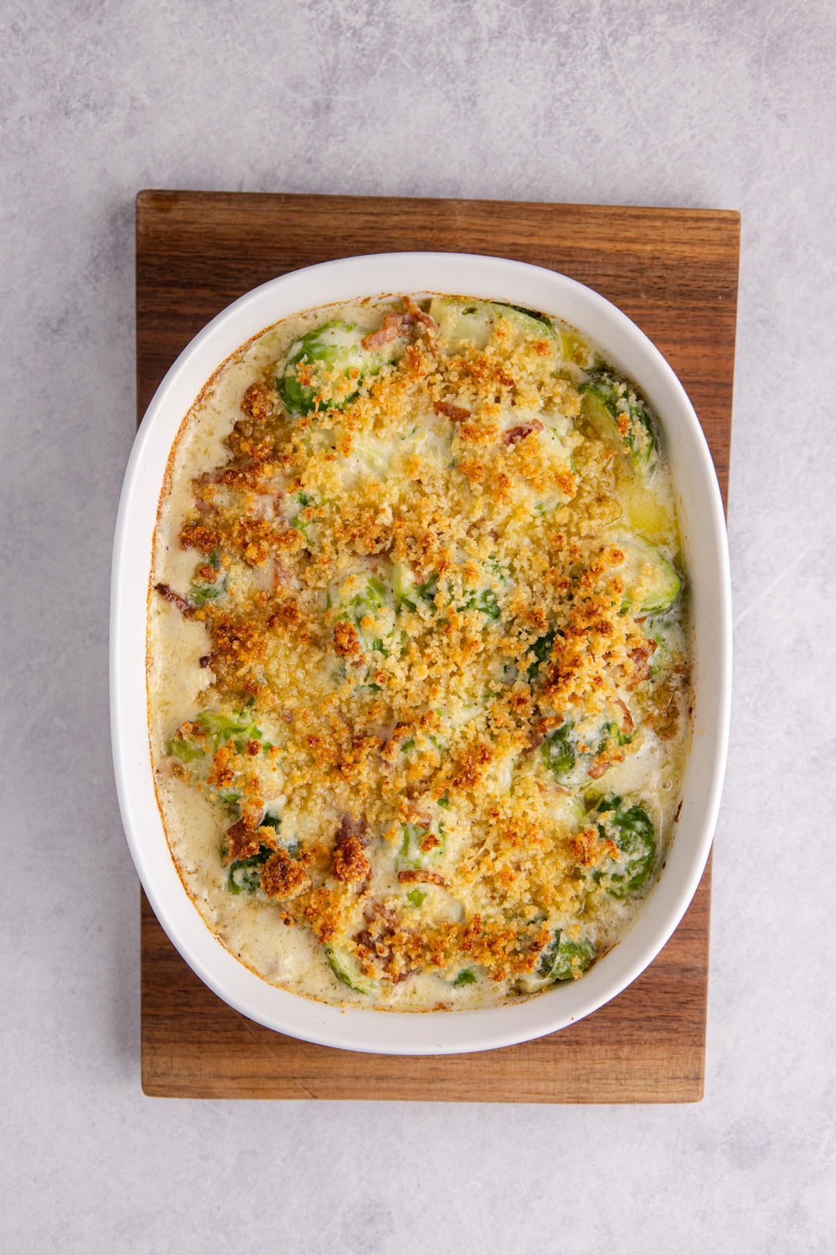 Casserole cooked and cooling.