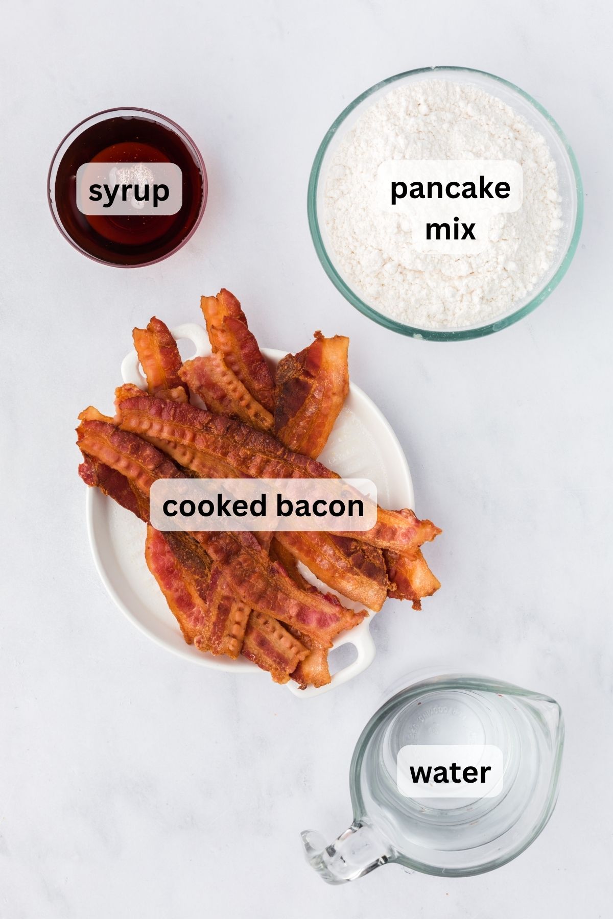 Ingredients to make these dippers in bowls on a table.