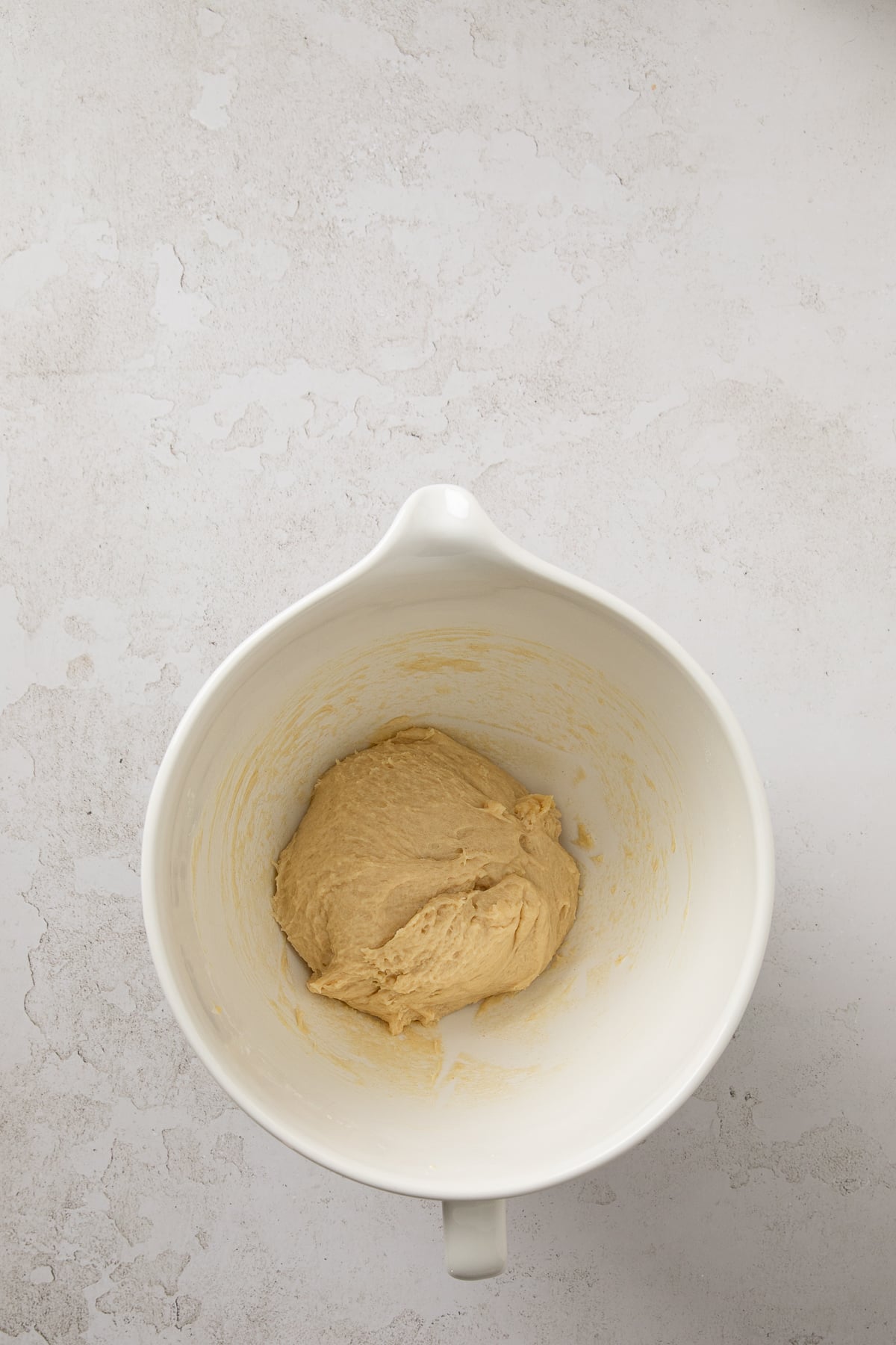 Yeast and flour mixture combined.