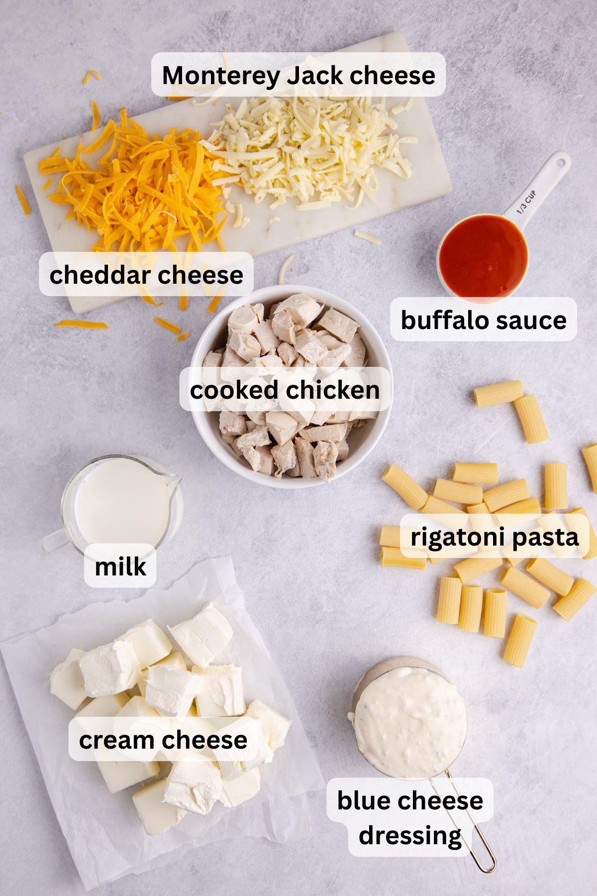 Ingredients to make this casserole on a table.