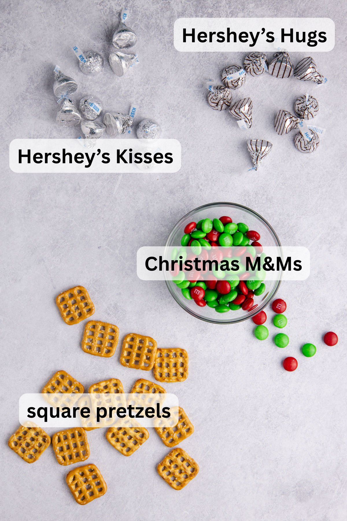 Ingredients to make this dessert on a table.