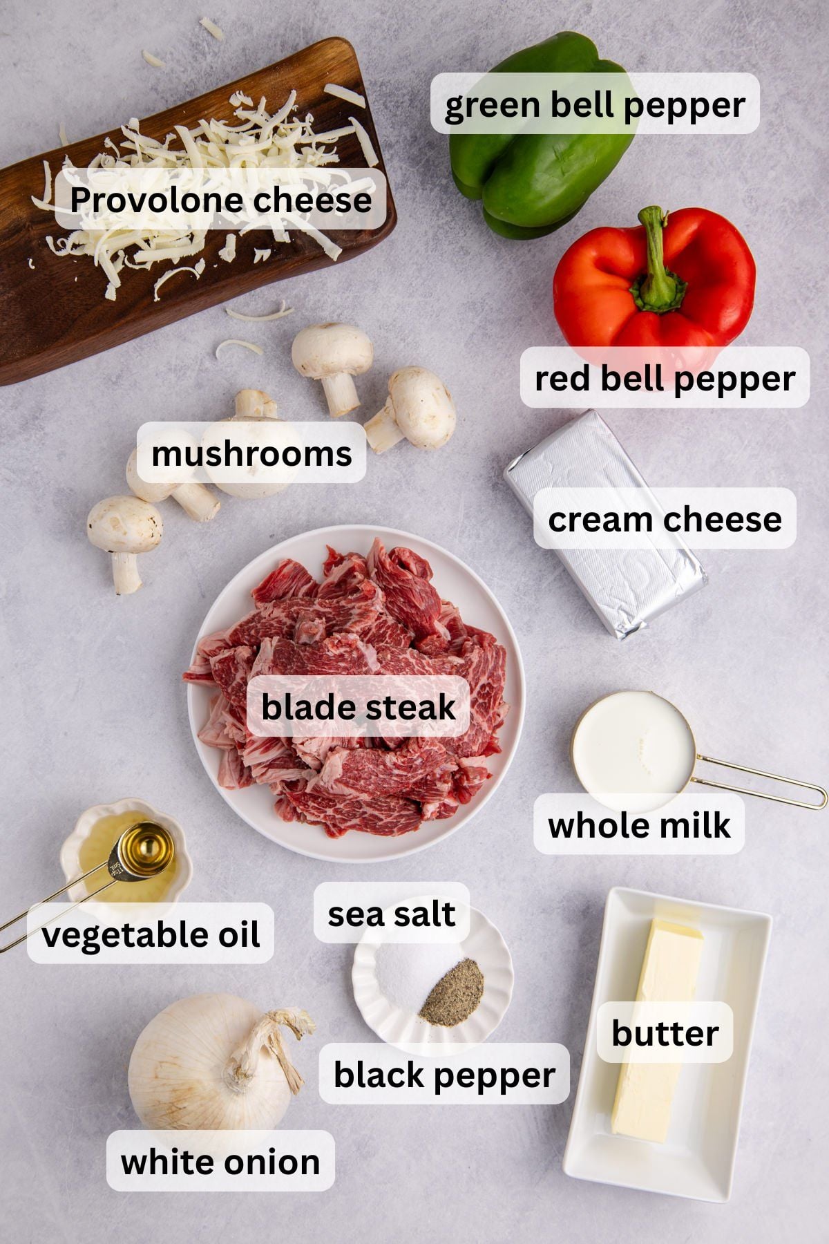 Ingredients to make this casserole on a table.