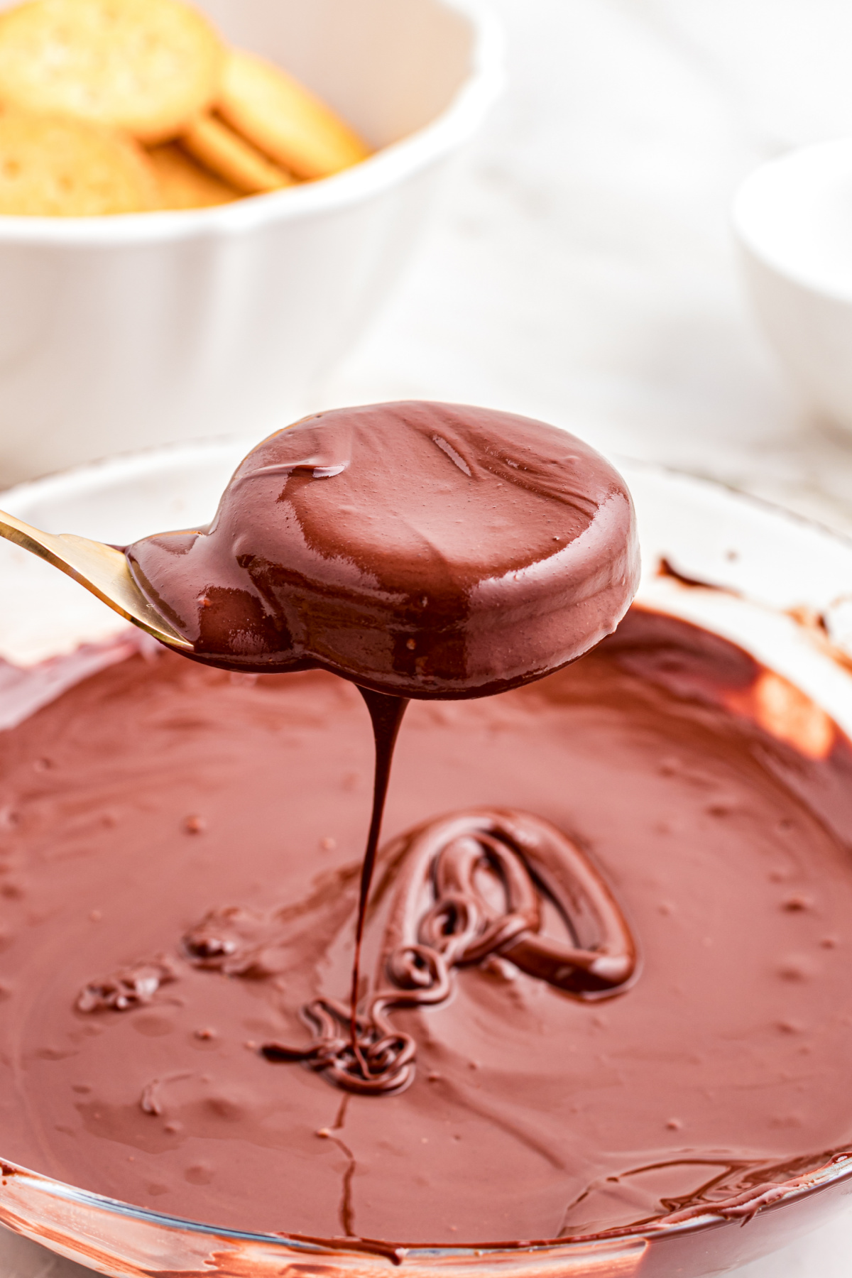 Cookies dipped into chocolate.