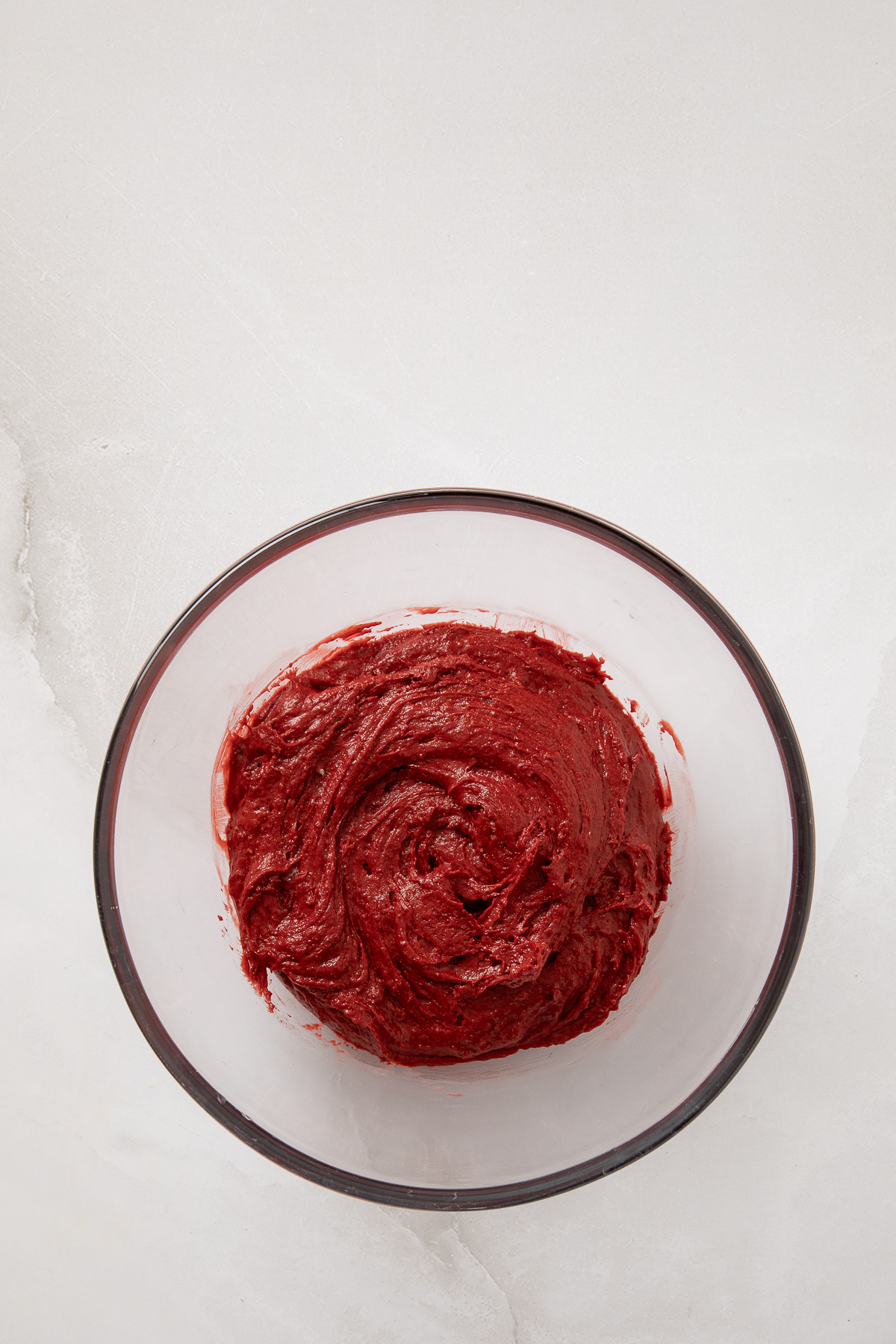 The cookie ingredients mixed in a bowl.