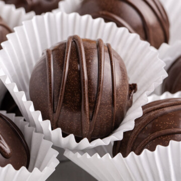 Bailey’s truffles on candy wrappers.