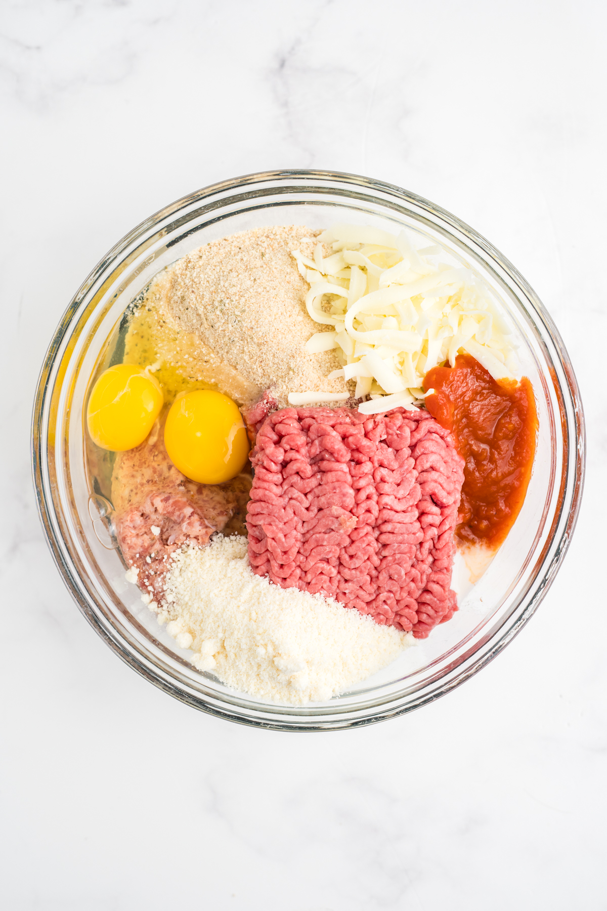 All the ingredients into a mixing bowl.