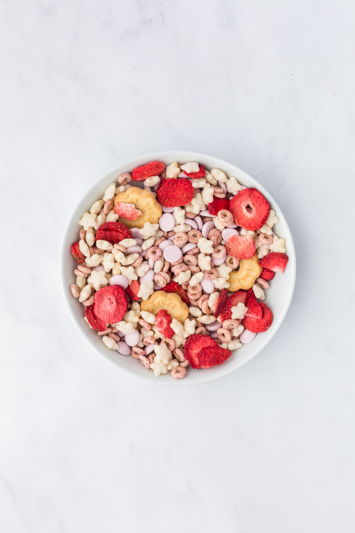 All of the ingredients blended together in the same bowl.