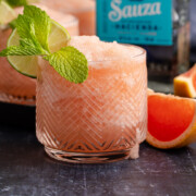 Frozen paloma in a glass.