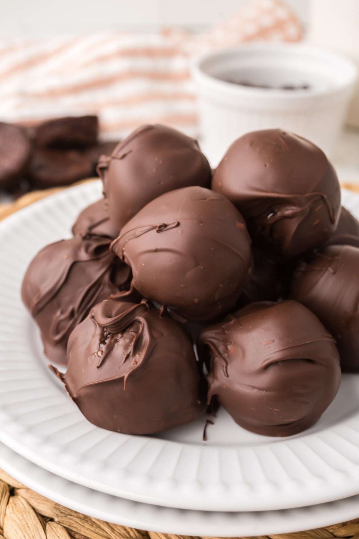 A pile of Bites on a plate.