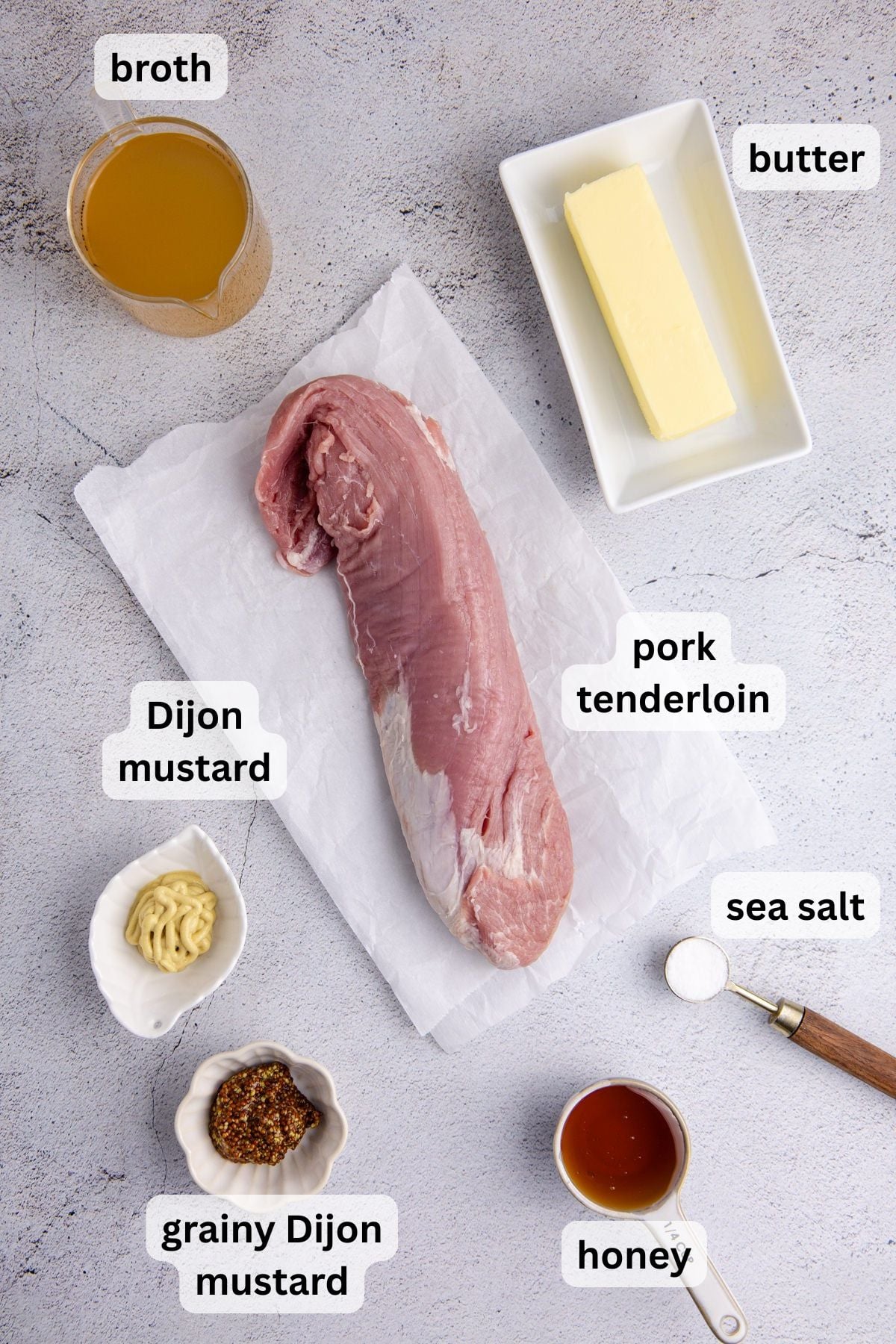 Ingredients to make pork tenderloin in the Instant Pot on a table.