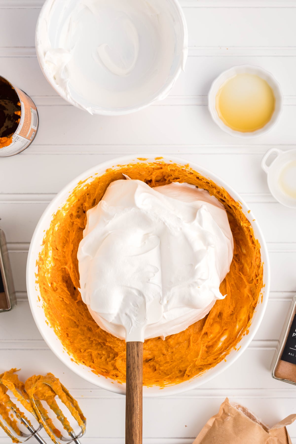 Cool whip added on top of the fluff.