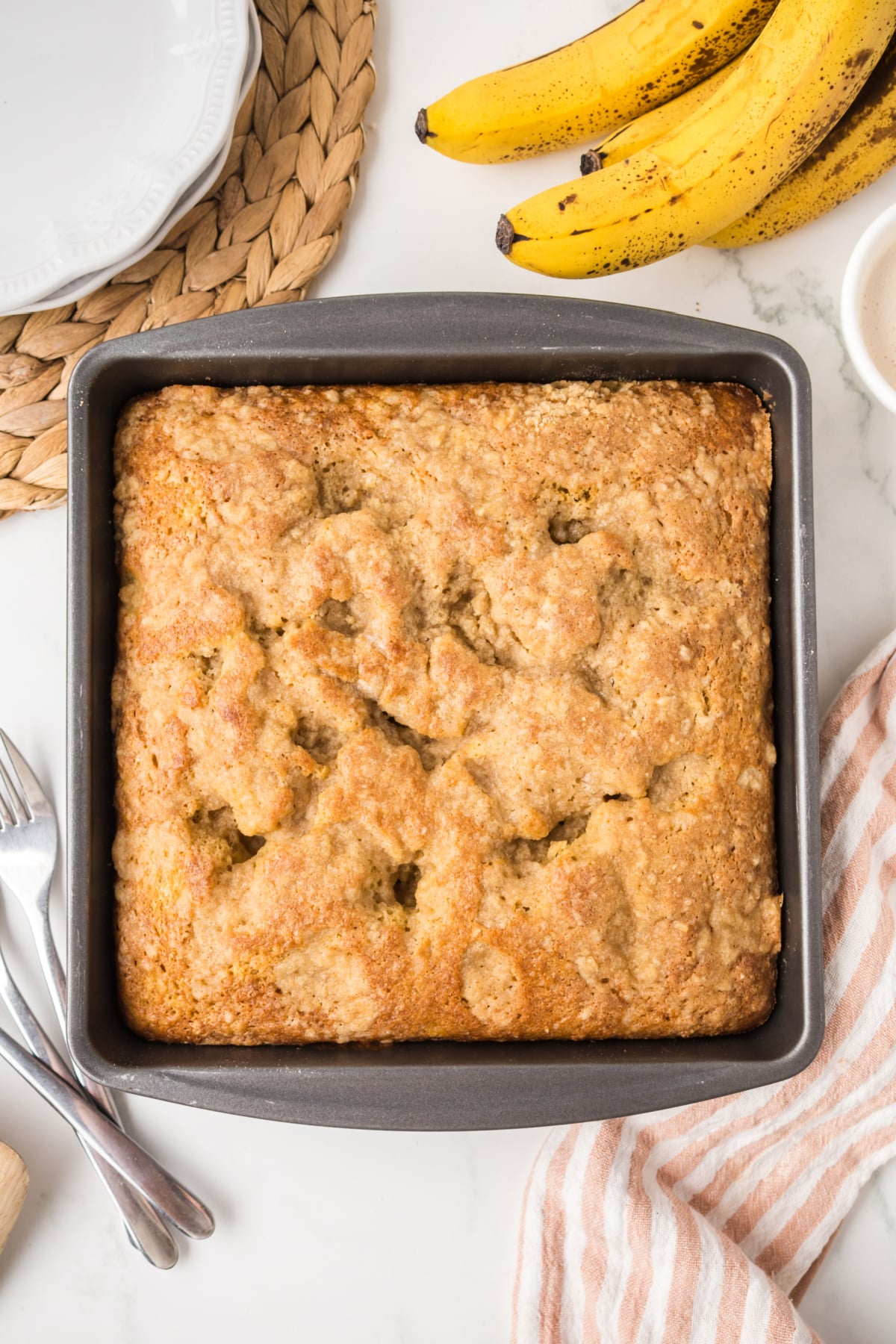 baked cake fresh from oven