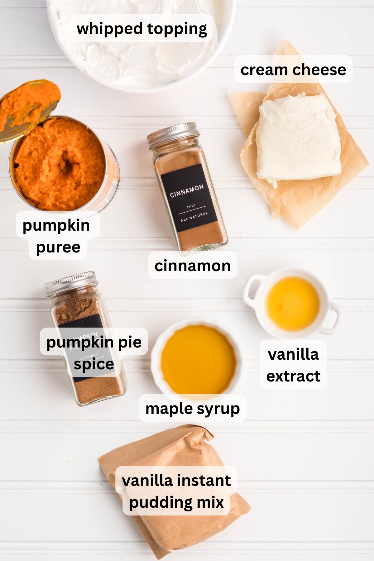 Ingredients to make this fluff on a table.
