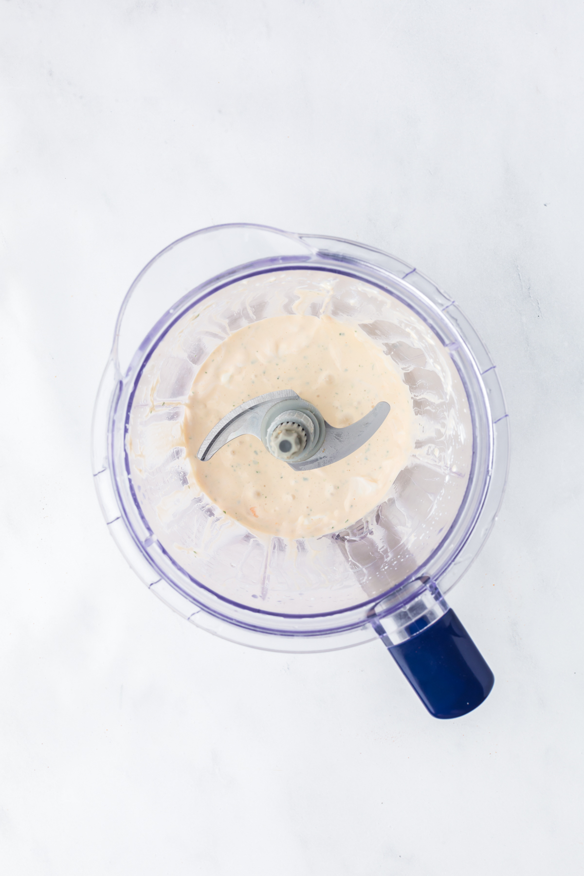 The fish sauce blended in the food processor.