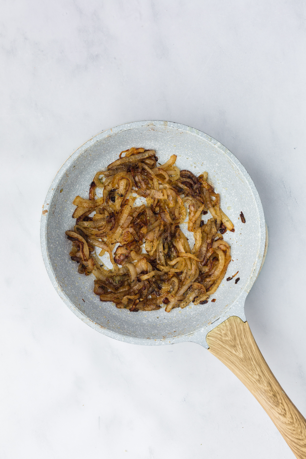 Sauteed onions in skillet