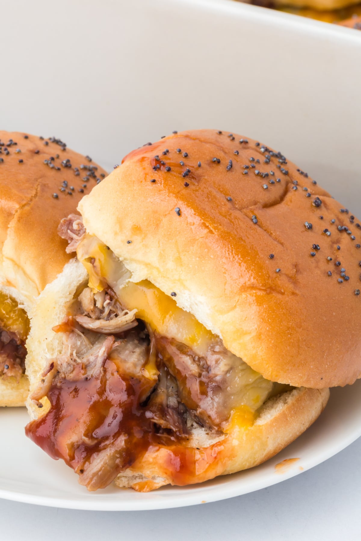 Pork Sliders on a plate.