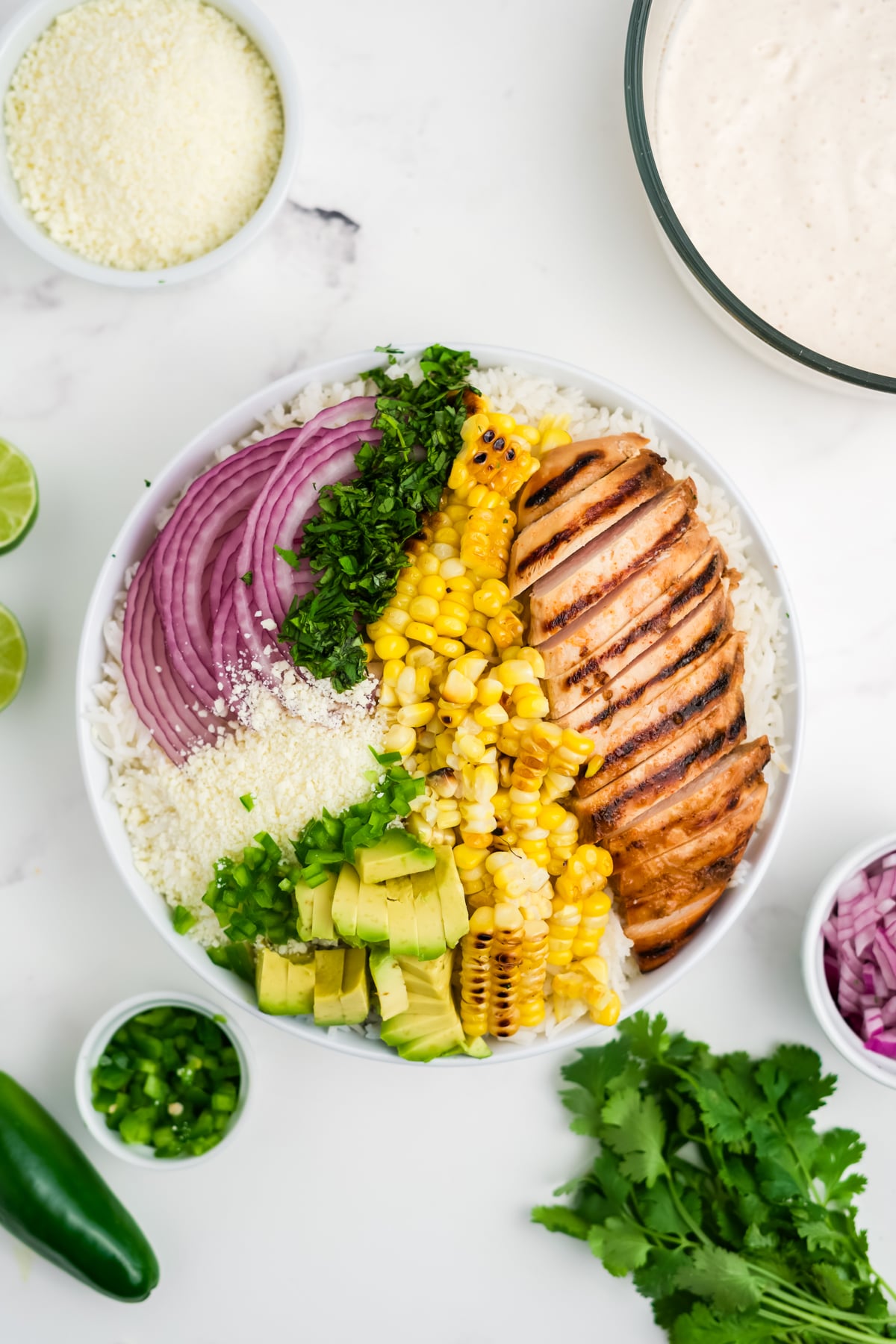 All of the ingredients in a bowl.