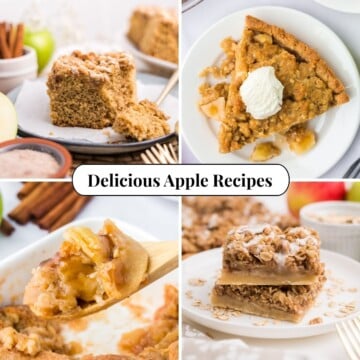 Four different photos of Delicious Apple Recipes.