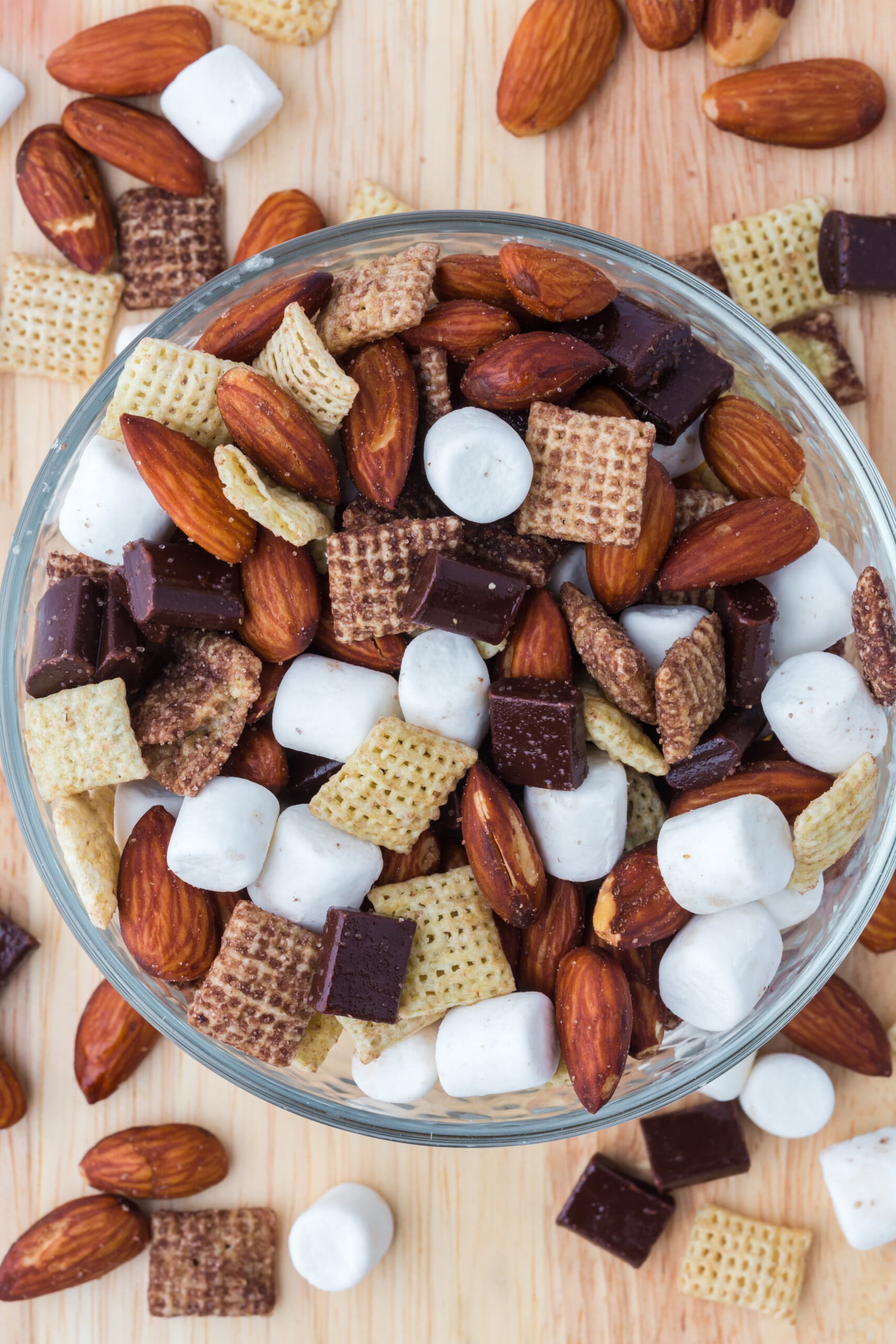 A bowlful of trail mix.