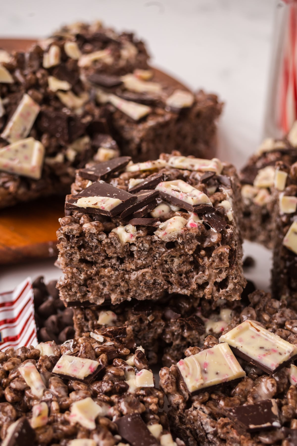 A pile of treats on a plate.
