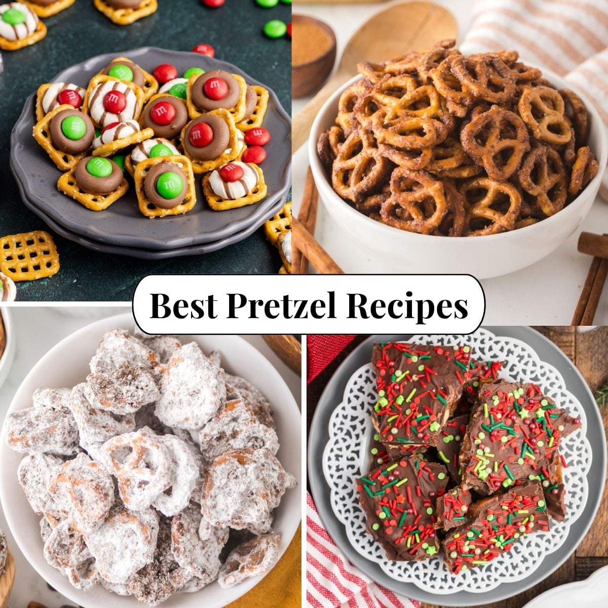 Four different photos of Best Pretzel Recipes.