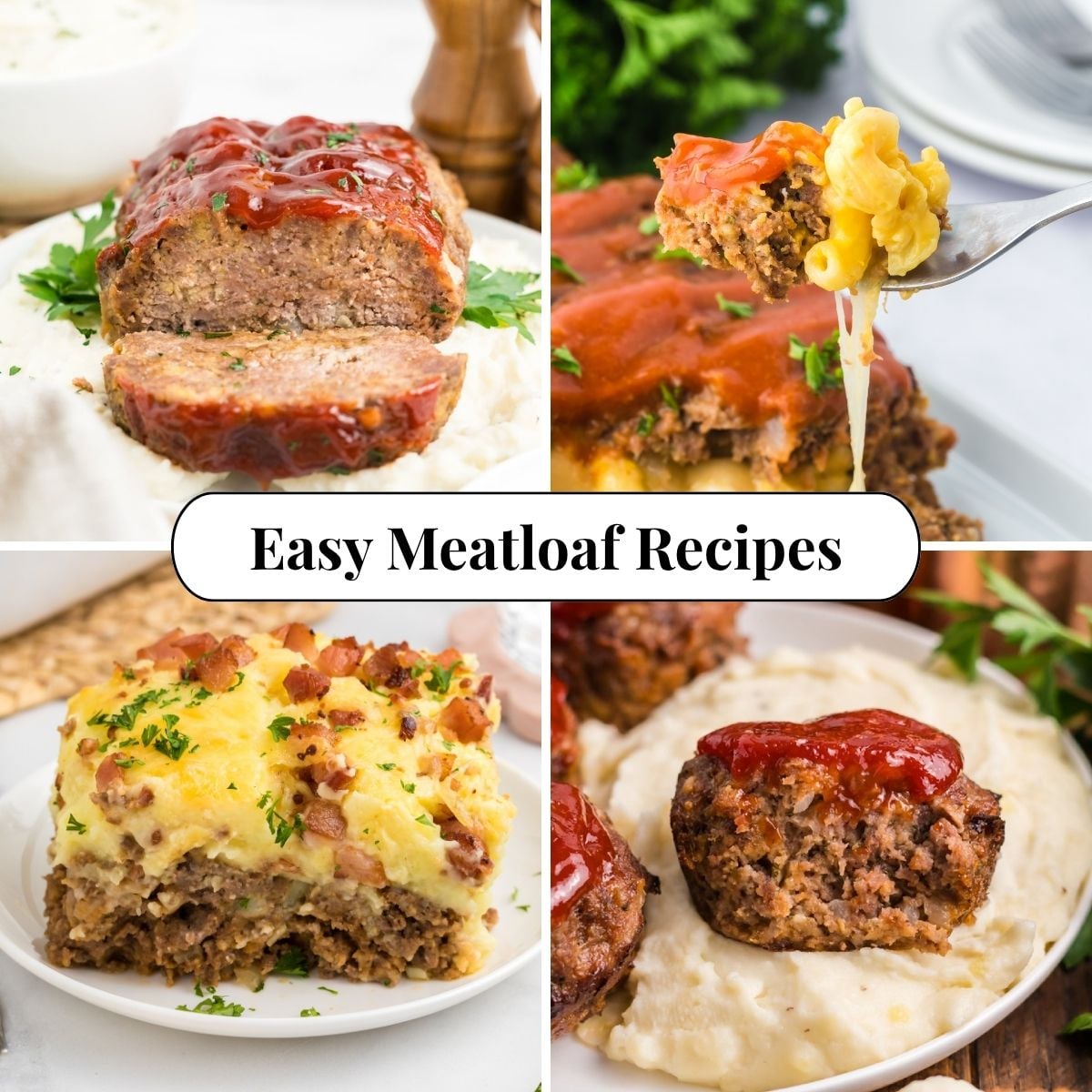 Four different photos of Easy Meatball Recipes.